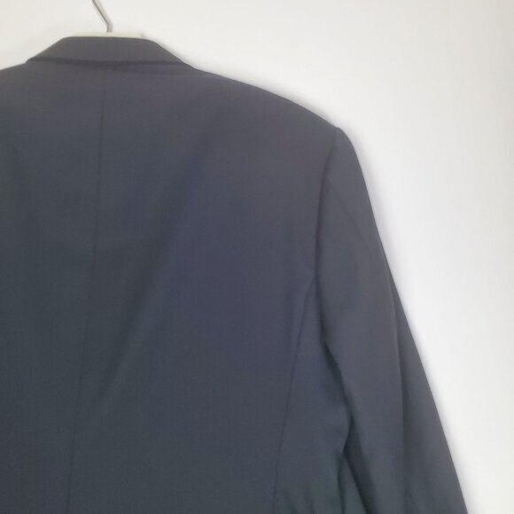 HICKEY FREEMAN Mens Sport Coat SZ 40R 100% Wool 2 Button Black Stripe Lined Vent - Picture 11 of 13